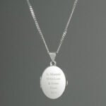 Personalised Any Message Sterling Silver Oval Locket Necklace - Image 3
