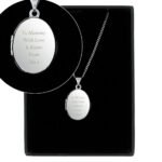 Personalised Any Message Sterling Silver Oval Locket Necklace - Image 5