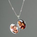 Personalised Name Only Sterling Silver Oval Locket Necklace - Image 2