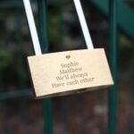 Personalised Any Message Heart Motif Padlock