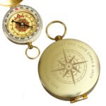 Personalised Large Compass Motif Brushed Metal Keepsake Compass - Image 6