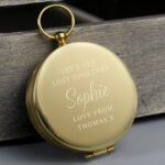 Personalised Any Message Classic Design Brushed Metal Keepsake Compass - Image 6