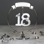 Personalised Crystocraft '18' Birthday Silver Plated Ornament