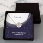 Personalised Sentiment Silver Tone Disc Necklace & Gift Box - Image 2