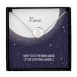 Personalised Sentiment Silver Tone Disc Necklace & Gift Box - Image 5