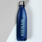 Personalised Bold Name Blue Stainless Steel Insulated Drinks Bottle