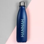 Personalised Bold Name Blue Stainless Steel Insulated Drinks Bottle - Image 3