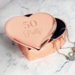 Personalised Birthday Rose Gold Heart Shaped Nickel Plated Trinket Box - Image 2