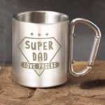 Personalised 'Super Dad' Stainless Steel Mug