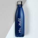 Personalised Name Only Blue Stainless Steel Insulated Drinks Bottle - Image 3