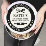 Personalised 'Handmade With Love' Round Cake Tin - Image 2