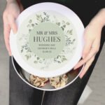 Personalised Any Message Botanical Design Round Cake Tin - Image 2