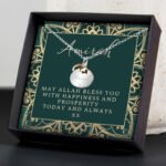Personalised Sentiment Eid & Ramadan Silver Tone Disc Necklace & Gift Box - Image 3