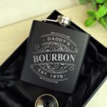 Personalised Any Spirit Design Black Stainless Steel Hip Flask - Image 2