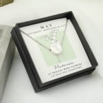 Personalised May Birth Flower Design Silver Tone Disc Necklace & Gift Box - Image 6