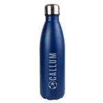 Personalised Football Motif Navy Blue Stainless Steel Insulated Drinks Bottle - Image 5