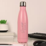 Personalised Any Message (2 Lines) Pink Stainless Steel Insulated Drinks Bottle