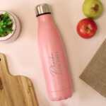 Personalised Any Message (2 Lines) Pink Stainless Steel Insulated Drinks Bottle - Image 2