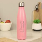 Personalised Any Message (2 Lines) Pink Stainless Steel Insulated Drinks Bottle - Image 4