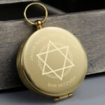 Personalised Bar & Bat Mitzvah Brushed Metal Keepsake Compass - Image 3