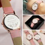 Personalised Children's Any Message Cross Motif Pink Watch - Image 2