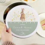 Personalised Spring Bunny Design Round Cake Tin - Image 2
