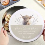 Personalised Highland Cow Design Cake Tin - Image 3