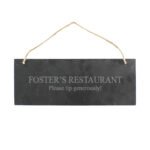 Personalised Any Message Engraved Hanging Slate Plaque - Image 2
