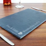 Personalised Any Message Heart Motif Slate Placemat - Image 3