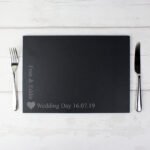 Personalised Any Message Heart Motif Slate Placemat - Image 4