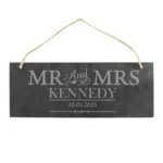 Personalised 'Mr And Mrs' Hanging Slate Plaque - Image 5