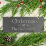 Personalised 'Christmas' Hanging Slate Plaque - Image 2