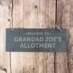 Personalised 'Welcome To...' Hanging Slate Plaque