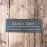 Personalised Any Message Bold Design Hanging Slate Plaque