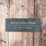 Personalised Any Message Bold Design Hanging Slate Plaque - Image 2