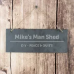 Personalised Any Message Bold Design Hanging Slate Plaque - Image 2