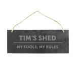 Personalised Any Message Bold Design Hanging Slate Plaque - Image 3