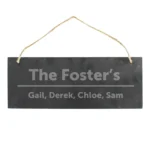 Personalised Any Message Bold Design Hanging Slate Plaque - Image 3