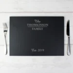 Personalised Any Message 'Family' Slate Placemat