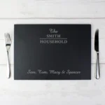 Personalised Any Message 'Family' Slate Placemat - Image 3