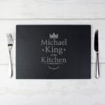 Personalised 'King of the Kitchen' Slate Placemat