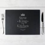 Personalised 'King of the Kitchen' Slate Placemat - Image 3