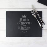 Personalised 'Queen of the Kitchen' Slate Placemat - Image 2