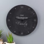 Personalised 'Family' Slate Wall Clock - Image 3