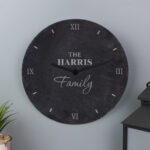 Personalised 'Family' Slate Wall Clock - Image 4