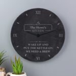 Personalised 'Kitchen' Slate Wall Clock - Image 3