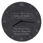 Personalised 'Kitchen' Slate Wall Clock - Image 5