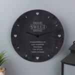 Personalised 'Home Sweet Home' Slate Wall Clock - Image 3