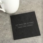 Personalised Any Message Classic Design Single Slate Coaster