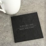 Personalised Any Message Classic Design Single Slate Coaster - Image 3